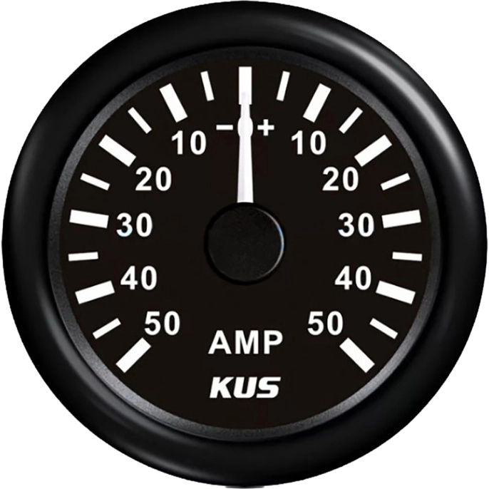 Амперметр аналоговый 50-0-50 ампер BB черн/черн KUS (KY06201)